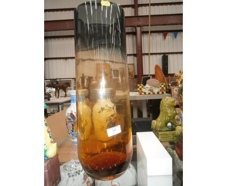 large coloured glass vase