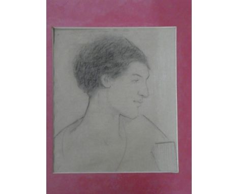 Hilda May Conder - pencilBust portrait, inscribed to verso, 10" x 8½"