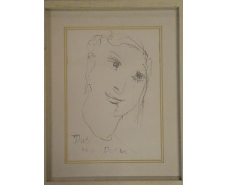 Julian Dyson - watercolourBust portrait "Dublin", signed, inscribed and dated '00, 15" x 11"