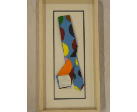 A limited edition Terry Frost tie, stitched signed, framed with certificate No. 90/300