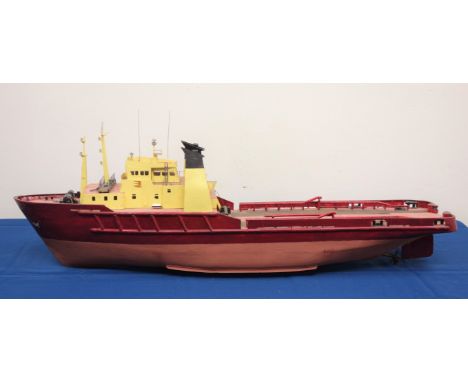 Scale model of the Offshore Supply Ship Seaforth, L90cm, H30cm 