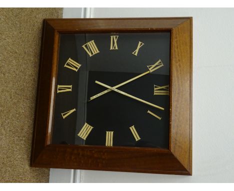 Nautical electric clock, square dial with raised Roman numerals, the chopstick hands inscribed 'Phillip Priestman' from the S