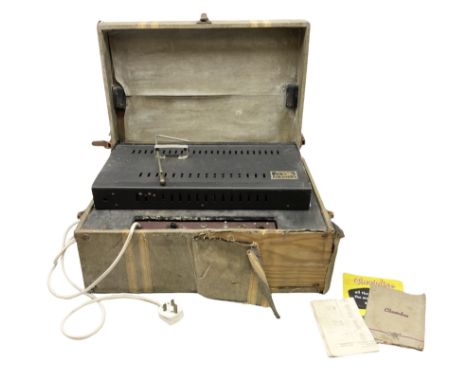 Selmer Clavioline portable electric keyboard, in original case, amp &amp; speaker combined in lid, H41cm, W56.5cmCondition Re