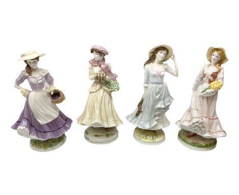 Set of four Royal Worcester limited edition figures, from the Four Seasons collection, comprising Spring, Summer, Autumn and 