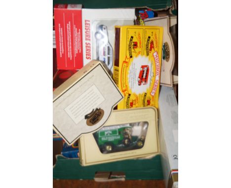 Box of model cars