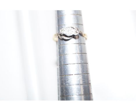18ct Gold &amp; platinum ring Size K