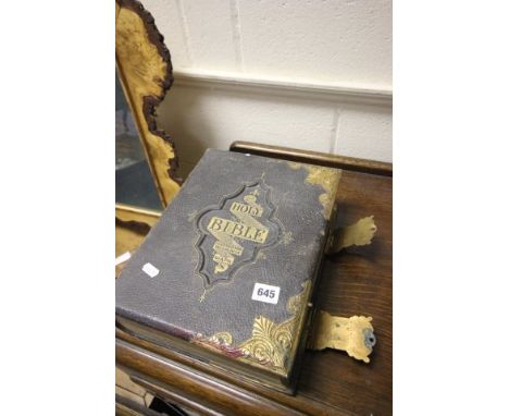 19th century Illustrated National Family Bible, Two Framed Print, Washbowl and Jug plus Collection of Glasses