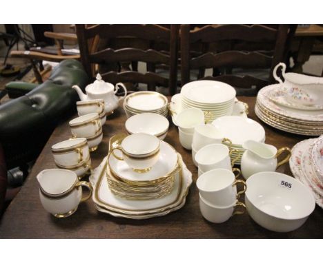 Early 20th century Part Wedgwood White & Gilt Tea Service together with a Royal Albert White & Gilt Part Tea Service