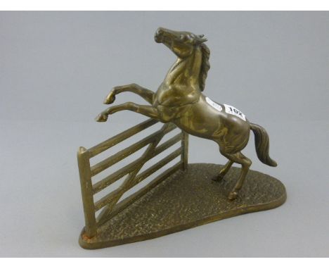 Cast Model of a Horse Leaping a Gate