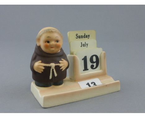 Goebel 'Monk' Cermaic Desk Calendar