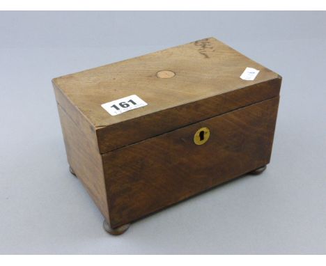 Georgian Mahogany Two Compartment Tea Caddy