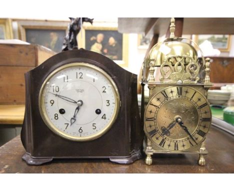 Smiths Bakelite Mantle Clock and a Lantern Clock with Quartz Movement