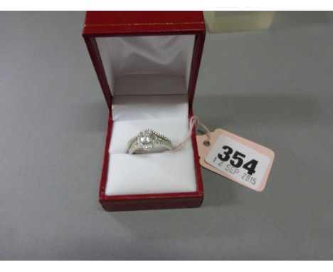 Silver and CZ Dress Ring and Matching Half Eternity Ring