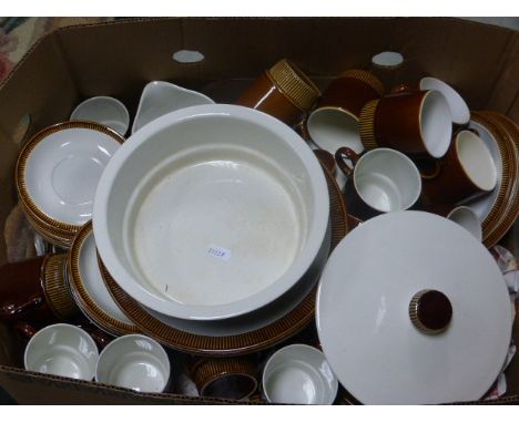 Poole Pottery  Brown Glazed Part Dinner Service