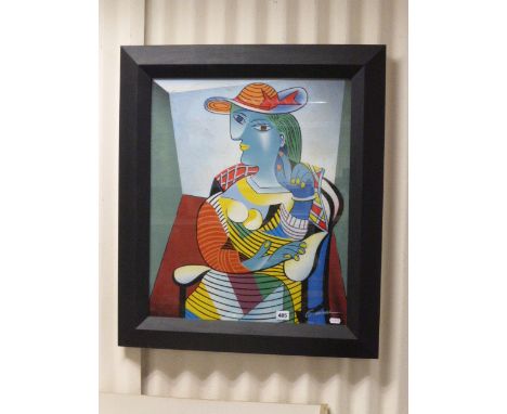 Homage to Pablo Picasso Framed Portrait of Female in Abstract
