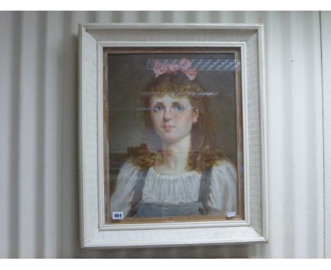 Studio Framed Oil Painting Portrait of a Young Girl