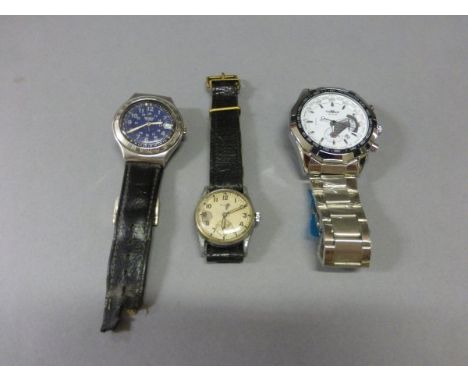 Gents 'Swatch' Watch, Vintage 'Nisus' Gents Wristwatch and Winner Gents Wristwatch