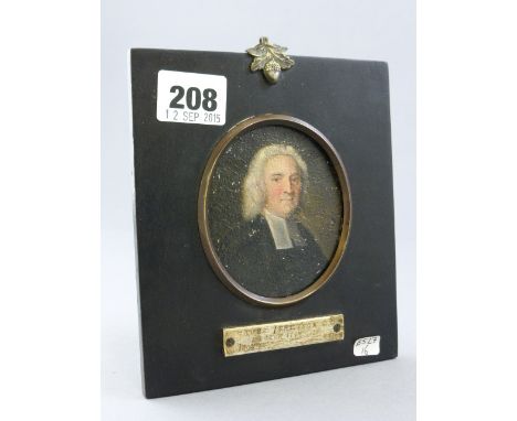 Oil Painting Portrait Oval of James Ibbetson DD Rector of Bushey 1717 - 1782