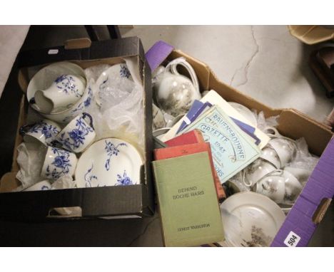 Oriental Bone China Dinner Service, 19th century Blue and White Part Tea Service and a Victorian Jasperware Tobacco Jar (a/f)