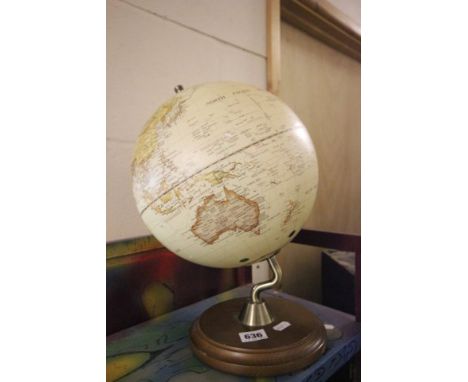 Contemporary Globe on Wooden Stand