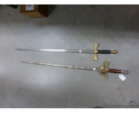 two Wilkinson Sword Commemorative Swords, one William Shakepseare