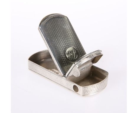 A VICTORIAN SILVER VESTA CASE AND CUTTER COMBINATIONby Charles Rawlings & William Summers, London 1857Rectangular with two hi