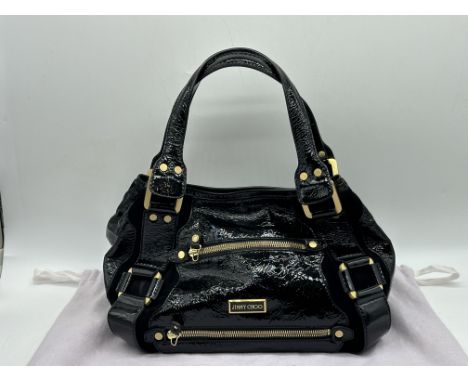 Jimmy Choo Mahala Black Patent Leather Handbag. 
Condition: as new, unused, been displayed in a private collection in display