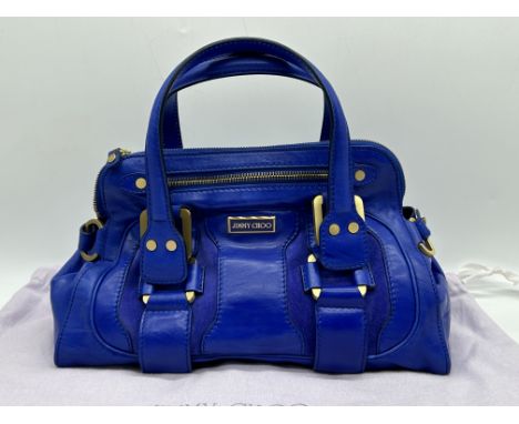 Jimmy Choo Malena Blue Leather Handbag / Shoulder Bag. 
Condition: as new, unused, been displayed in a private collection in 