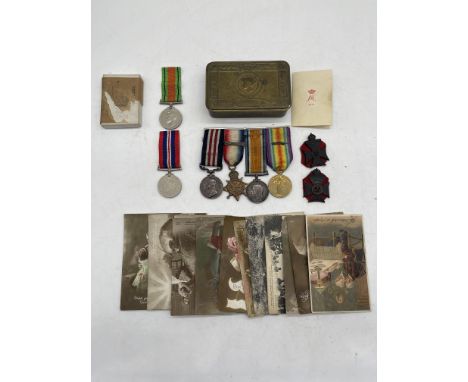 Collection of WW1 Medals Awarded to 18461 Sapper Royal Engineer W. L. Good, Badges, Postcards, and other. 18461 SAPR W. L. GO