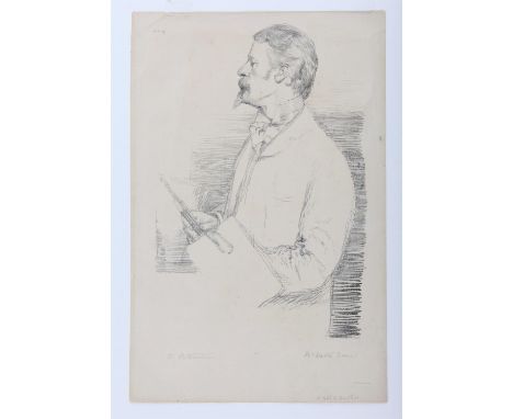 William Rothenstein (1872-1945). Portrait of Walter Crane. Lithograph, initialled and dated in the plate. Hand signed and tit