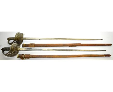 A George V 1897 Pattern Infantry Officer's Dress Sword, the 82 cm part-fullered, single edge blade numbered 45043 to the back