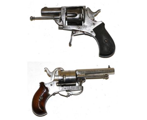 A .32 Centrefire Six Shot Revolver, (obsolete calibre), with 5cm steel barrel, the frame numbered 2708, with folding trigger 