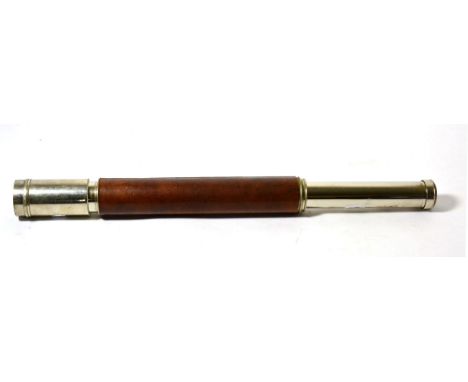 A 20th Century Nickel-Plated Military Telescope, the single draw stamped, ''CKC PATTERN 373 NO.1021'' and with broad arrow, s