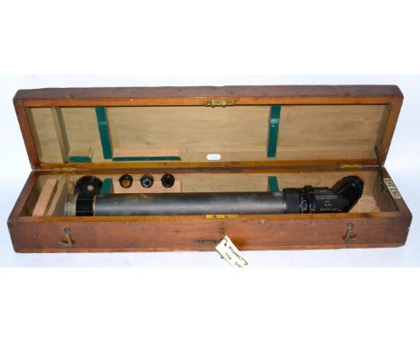 A W. Ottway & Co. Ltd., Black-Enamelled Brass, Naval High Angle Gun Sight, model V.P. 5-15, Patt. No.G331Y, circa 1929, with 