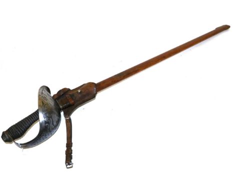 A First World War 1912 Pattern Cavalry Officer's Sword by Henry Wilkinson, Pall Mall, London, the 88.5cm single edge spear po