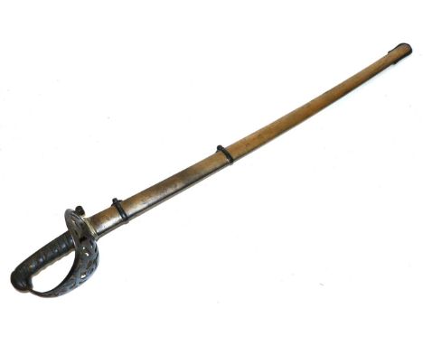 A Victorian Non-Regulation Cavalry Officer's Sword, made for the East India Company, the part-fullered, single edge blade, le