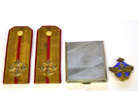 An Enamelled Brass, Kingdom of Yugoslavia Leader's and Officer's Military Transportation Badge, M1942, by Griesbach Knaus, Za