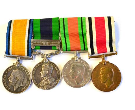 A First/Second World War Group of Four Medals, awarded to DM2-162943 PTE.E.HALEY.(R) A.S.C., comprising British War Medal, In