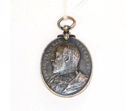 An Edward VII Territorial Force Efficiency Medal, awarded to 64 CPL.A.HALSTEAD 4/YORK:L.I. Several dings to medal rim on both