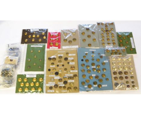 A Collection of Military and Livery Buttons, in brass and white metal, including RAF, Royal Marine Light Infantry, Argyll and