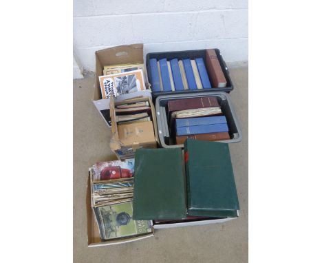 An extensive collection of bound and unbound railway magazines including Great Western, Railway Modeller, Model Railway News,