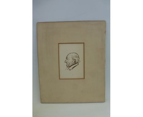LOCKWOOD (Sir Frank 1846-1897, Solicitor General) original pen and ink sketch of William Gladstone, head and shoulders in pro