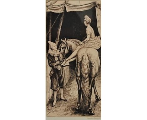 Dame Laura Knight (1877-1970) - The Rosinbacks, etching, signed in pencil to the margin, 26 x 12.5cm