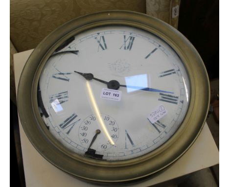 A HANGING TIMEPIECE the reverse being a thermometer 
