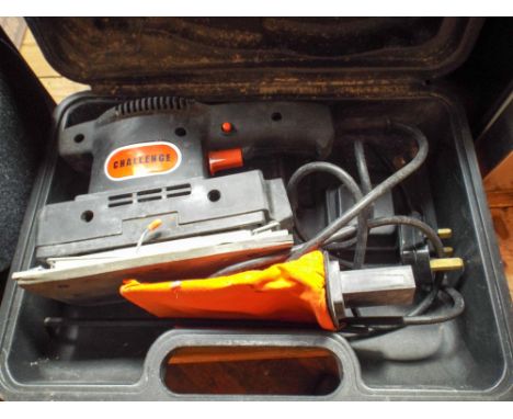 A Challenge electric sander and a Bosch cordless 9.6 volt frill with charger all working 
