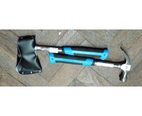 A new claw hammer and a new axe