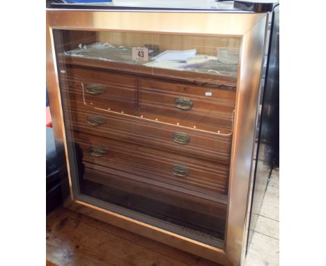 A Husky two shelf bottle cooler with glass door 