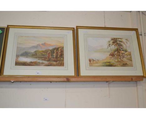 M Gozzard two studies of Highland landscapes, watercolours, framed and glazed