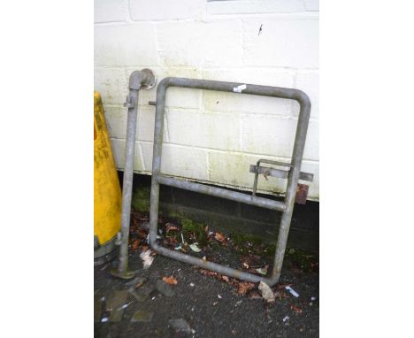 An iron framed safety gate