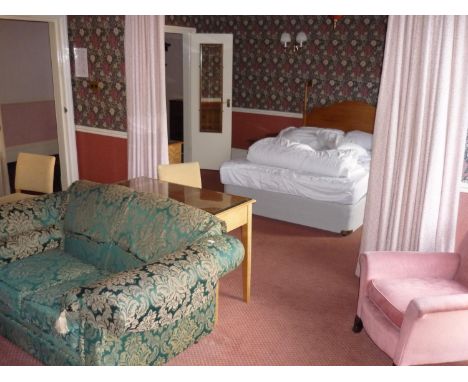 The bedroom contents of bedroom 21 (excluding light fittings, curtains and sofa) comprising of two two drawer side tables, va